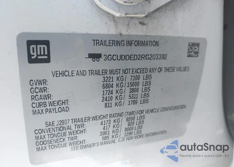 2024 Chevrolet Silverado 1500 4Wd Standard Bed Lt from USA, damaged, VIN 3GCUDDED2RG203392